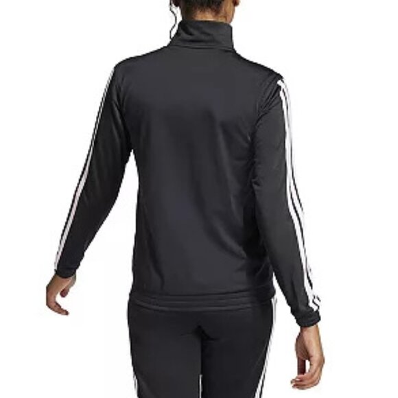 ADIDAS TRICOT 3-STRIPES TRACK TOP BLACK/CLEAR PINK - Picture 2 of 4